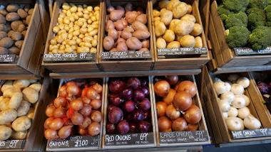 Boxes of vegetables