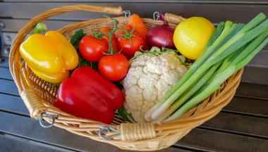 Basket of fresh fruit