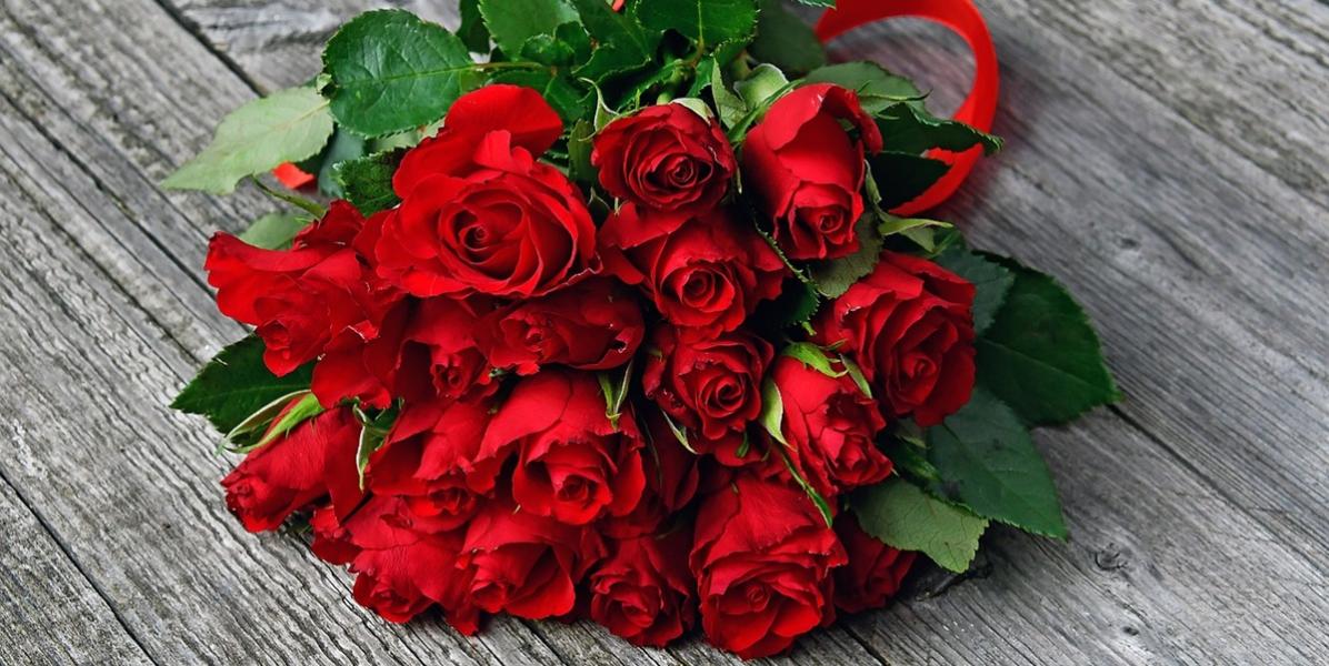 Bunch of red roses