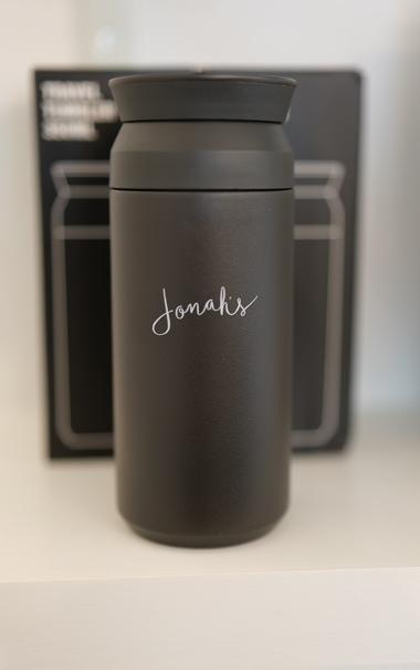 Black minimalist Jonah's flask 