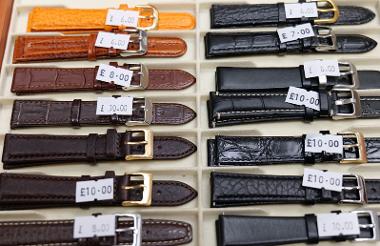 Watch strap selection in range of colours