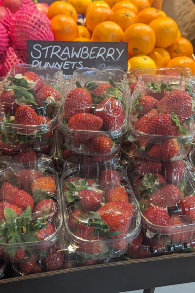 Punnet of strawberries