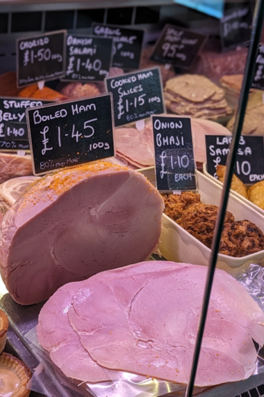 Close up of boiled ham 